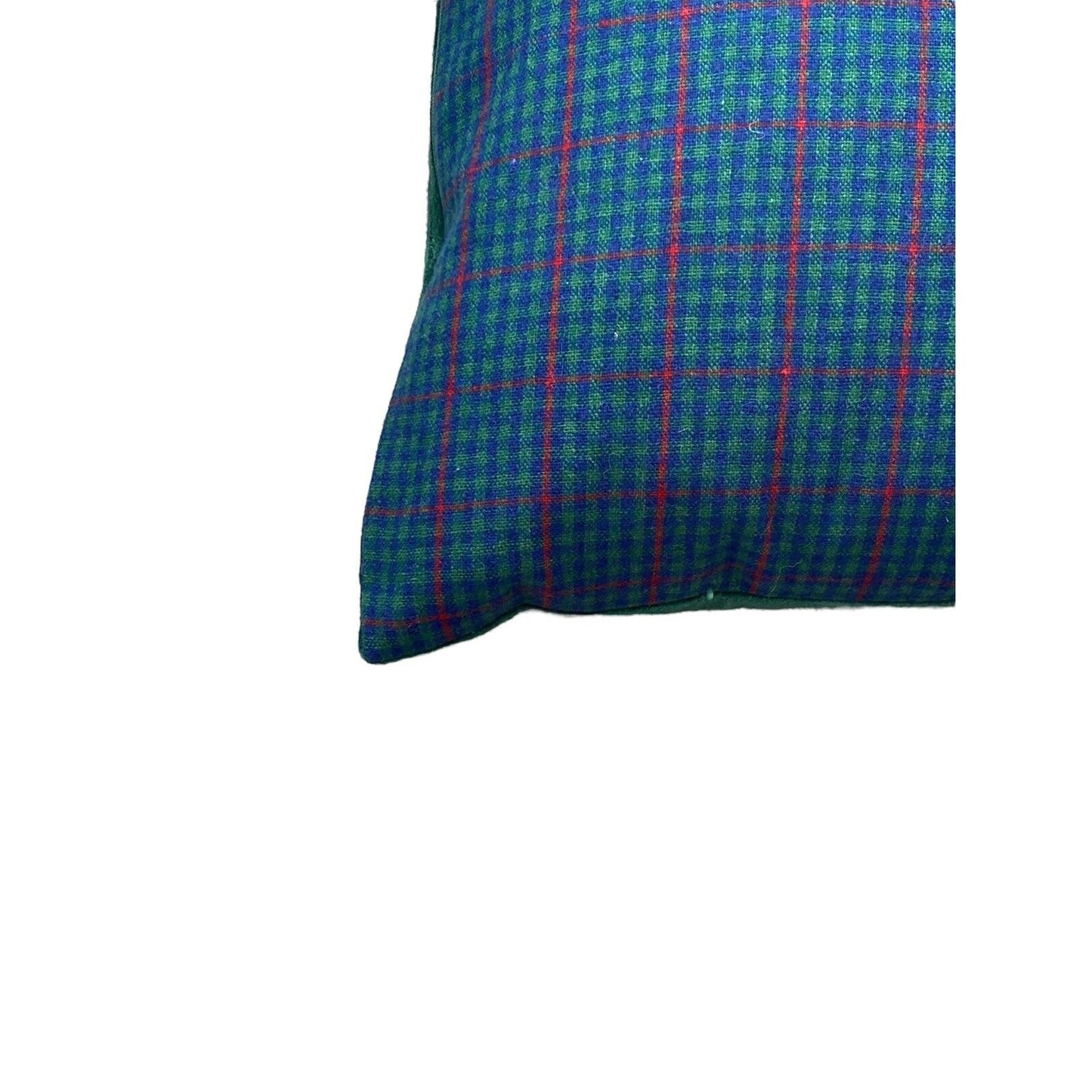 Crate And Barrel Flannel Plaid Throw Pillow 18x18 Down Alternative Fill