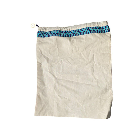 Tory Burch 12"x15" Drawstring DUST BAG for Shoes Handbags Gold Logo Charm