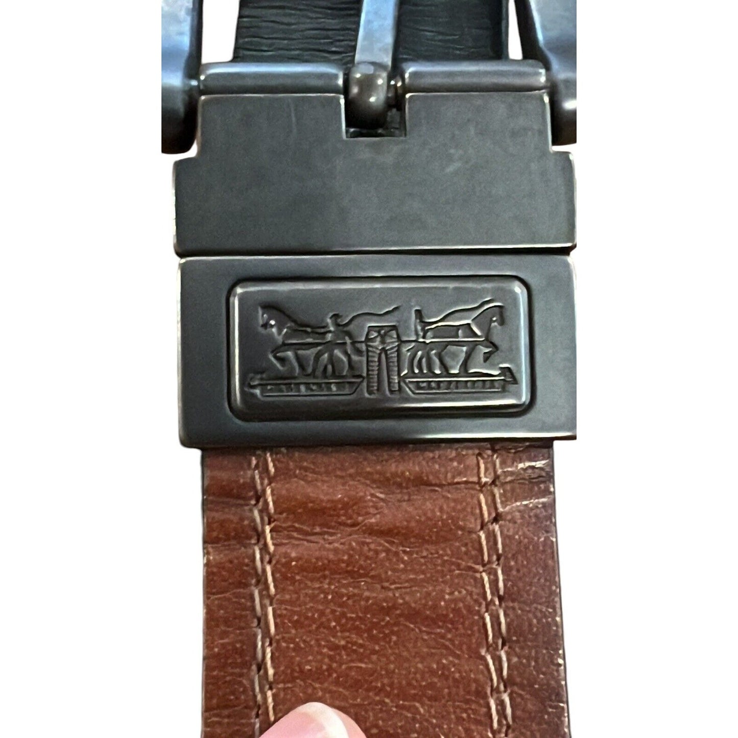 Levi Strauss Mens Genuine Leather Reversible Belt 11LV0057 Black Brown Large 38