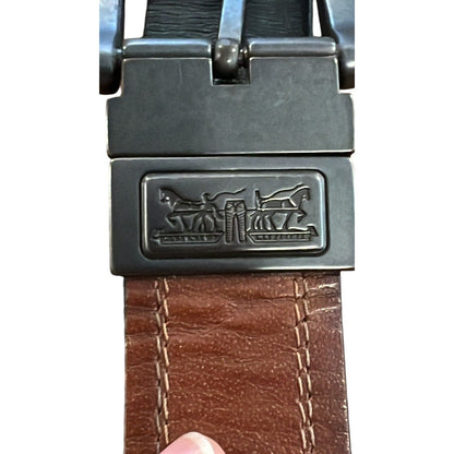 Levi Strauss Mens Genuine Leather Reversible Belt 11LV0057 Black Brown Large 38