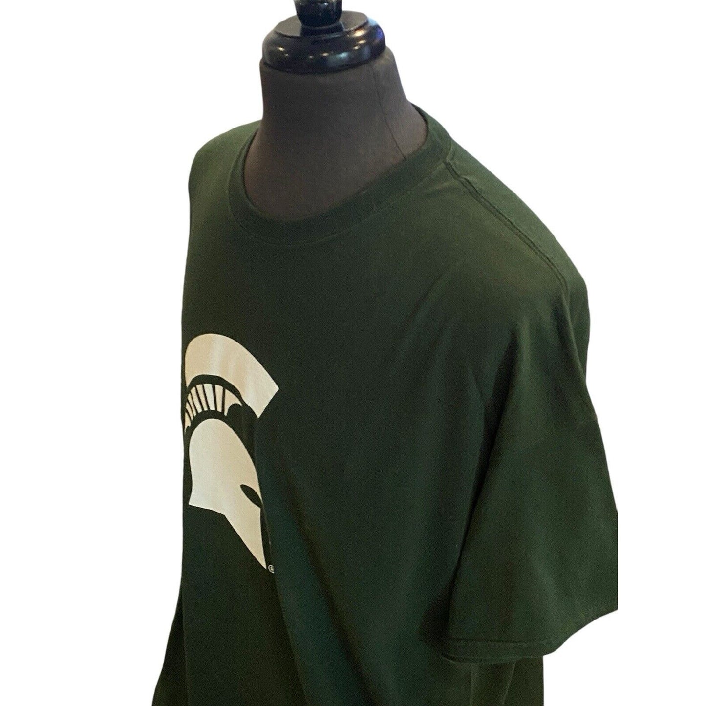 Size 2XL Gildan Michigan State Spartans T Shirt Short Sleeve Green White Tee