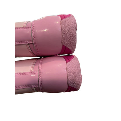 Size 5 Ugg Butte Mono Womens Lace Up Fur Lined Mid Calf Boot Pink EUC