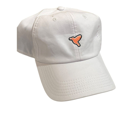 Birddogs Hat Mens Golf White Baseball Cap Strap Stretch Performance Bird Logo