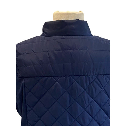 Size Medium Simply Southern Women’s Azure Navy Blue Puffer Vest Classic Preppy