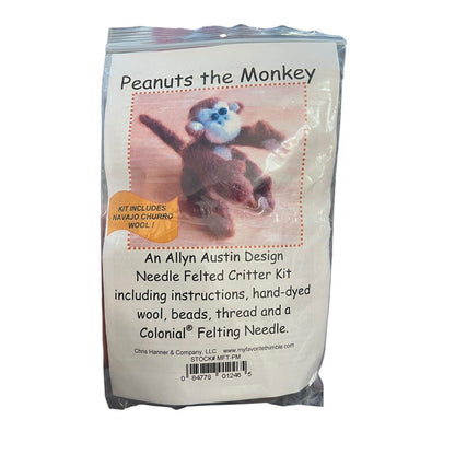 Needle Felted Critter Kit Allyn Austin Navajo Churro Wool Peanuts The Monkey NEW