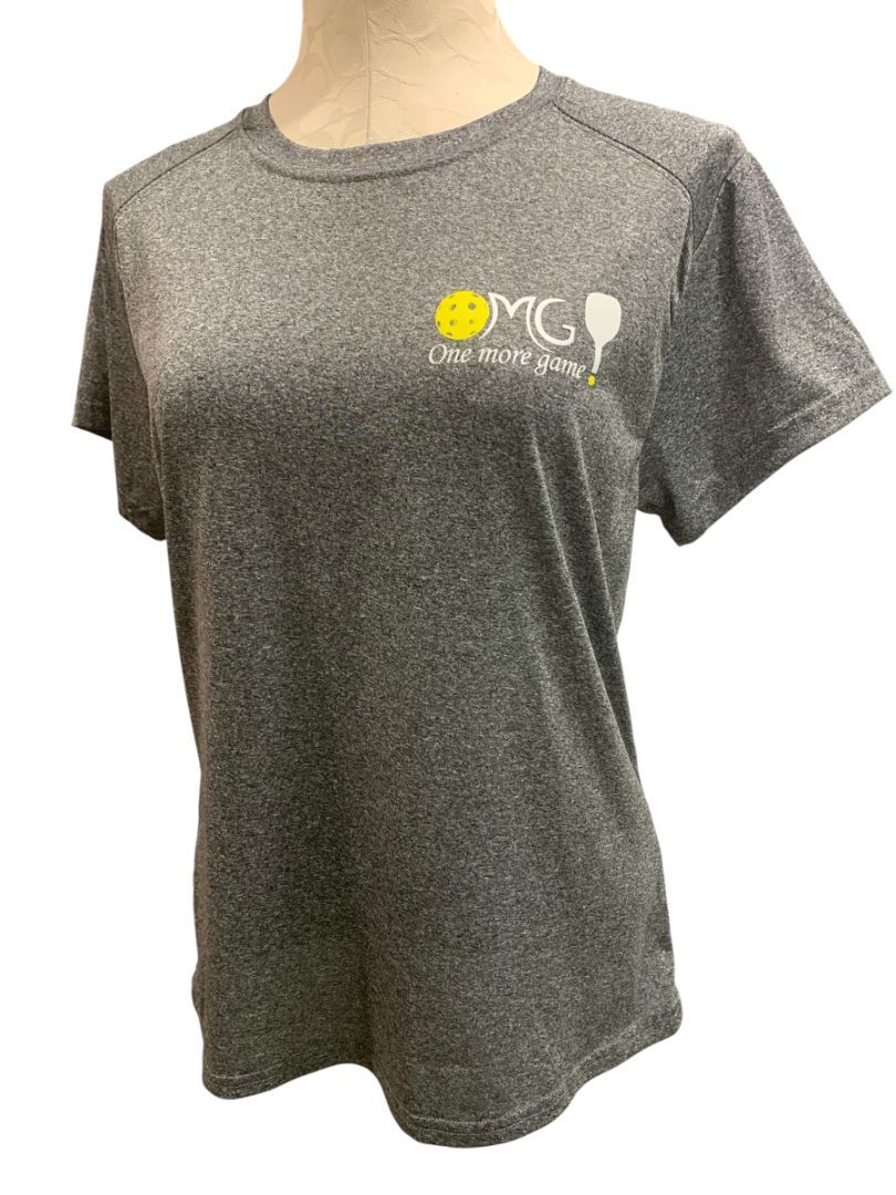 Medium BSN Sports Womens Gray Tshirt OMG!  One More Game