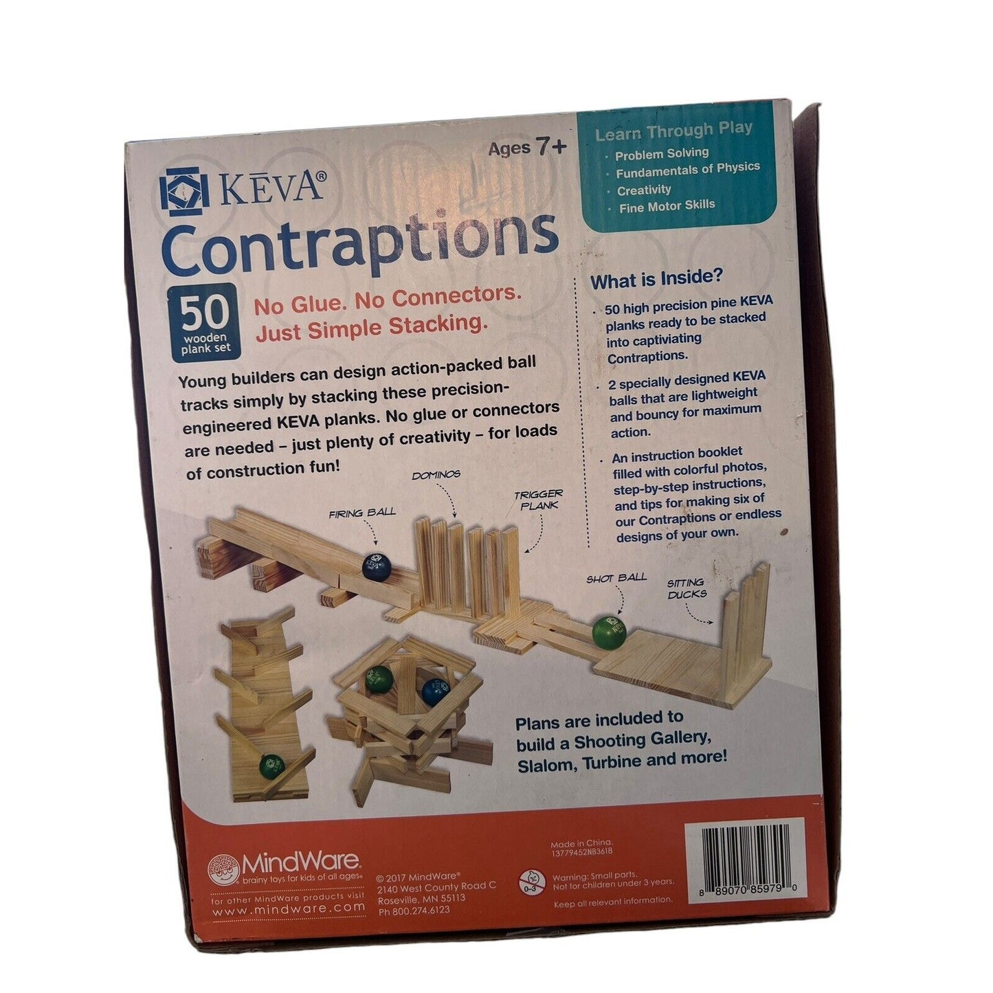Keva Contraptions 49 Pine Planks Build Set Endless Structures Mindware No Balls