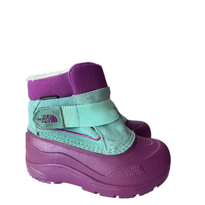 The North Face Toddler Alpenglow Snow Boots Purple Teal Waterproof Size 9