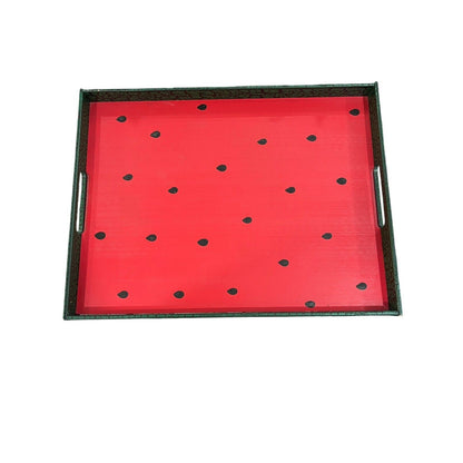 CWP Wayland NY. Hand Made Wooden Tray Watermelon Handpainted 16.5” X 12.25”