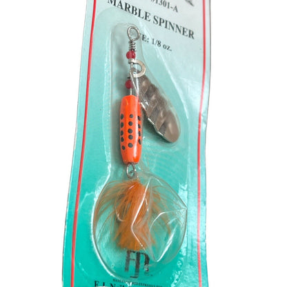 Dolphin Marble Spinner Sz. 1/8 oz on Original Backing #1301-A NOS Fishing Lure