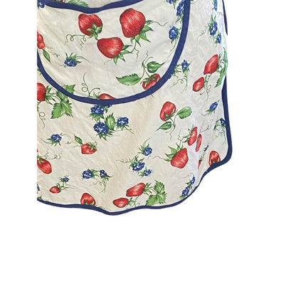 Vallesusa Strawberry Kitchen Apron Adult One Size 100% cotton Made In Italy