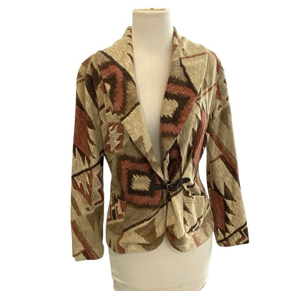 Lauren Jeans Co Womens S/M Aztec Print Lightweight Cotton Jacket Western