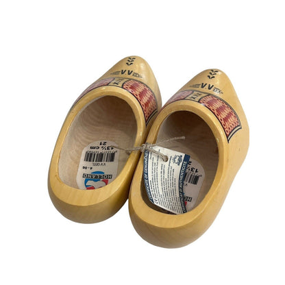 New Decorative Dutch Wooden Clogs Holland VV Geel 13 1/2 CM 21 Hand Painted Set