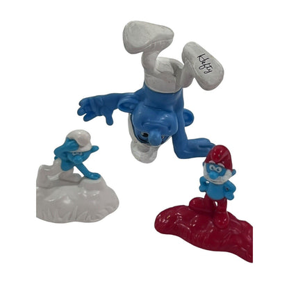 McDonald's Smurf Figures: Baker, Hefty, Party Planner, Papa Smurf And 5 Pieces
