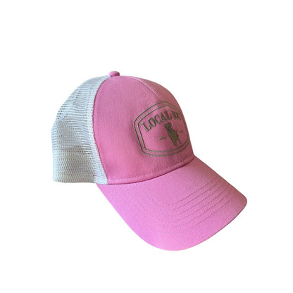 Local Dog Pink Trucker Hat Snapback Ball Cap Preppy Coastal
