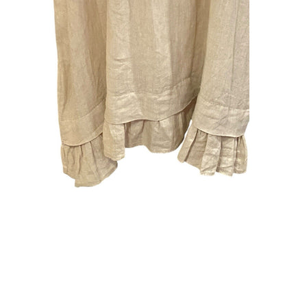 Un Coeur En Ete Beige Linen Top Blouse Tunic Italy See Measurements For Sizing