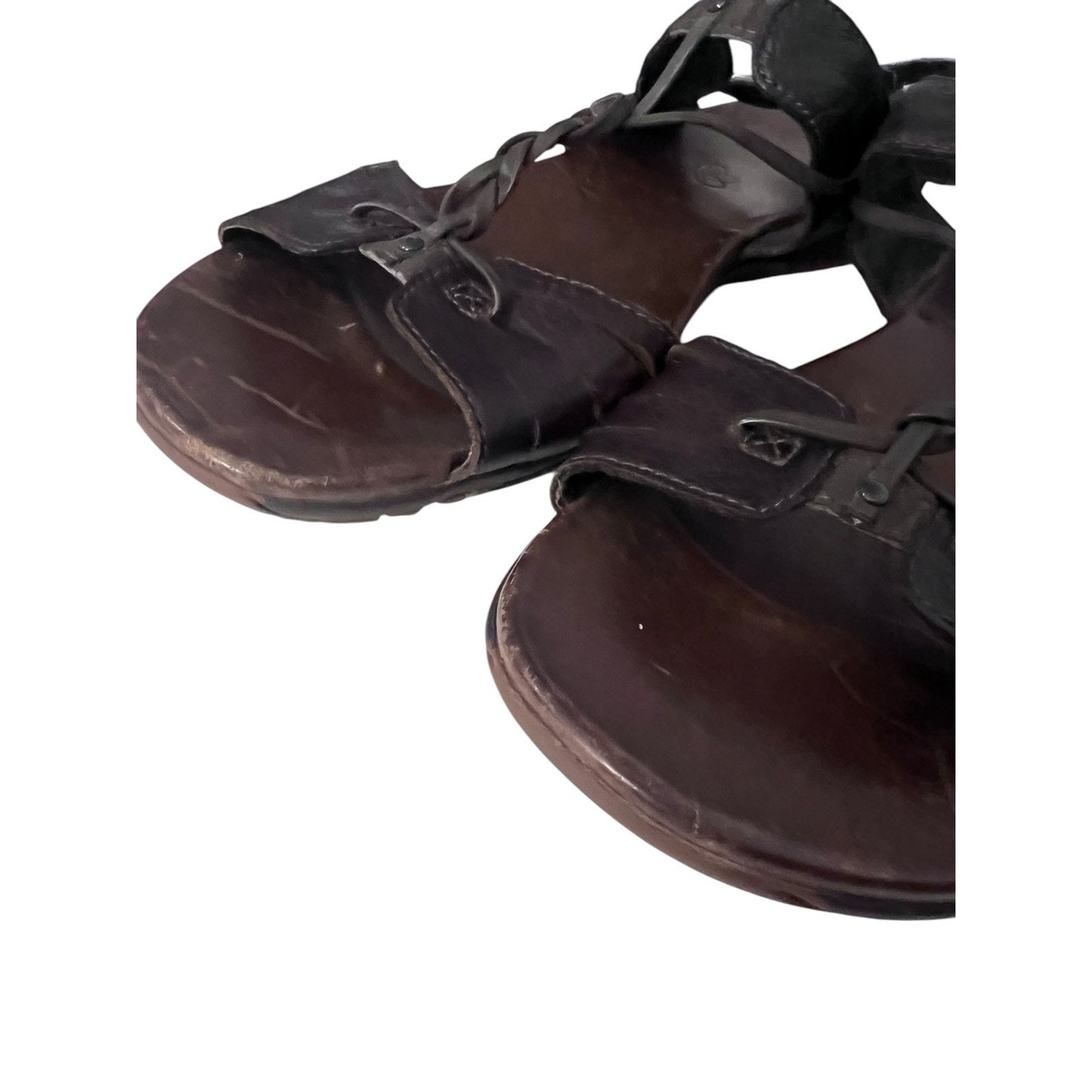 Women's Merrell Micca Brown Leather Sandal Shoes Size 11 Strappy Gorpcore