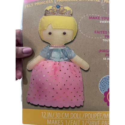 Blonde Princess Doll Feltworks Fun Embroidery Kit by Dimensions NEW Sealed Kids