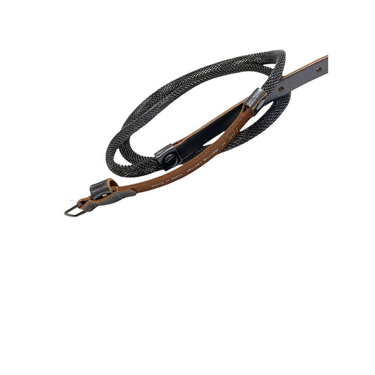 Medium J Jill Leather Belt Skinny Metal Mesh Gunmetal Gray EUC