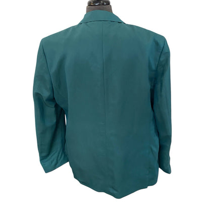 NEW Indochino Mens Teal Green Silk Linen Newbury Blazer Jacket Sz 52