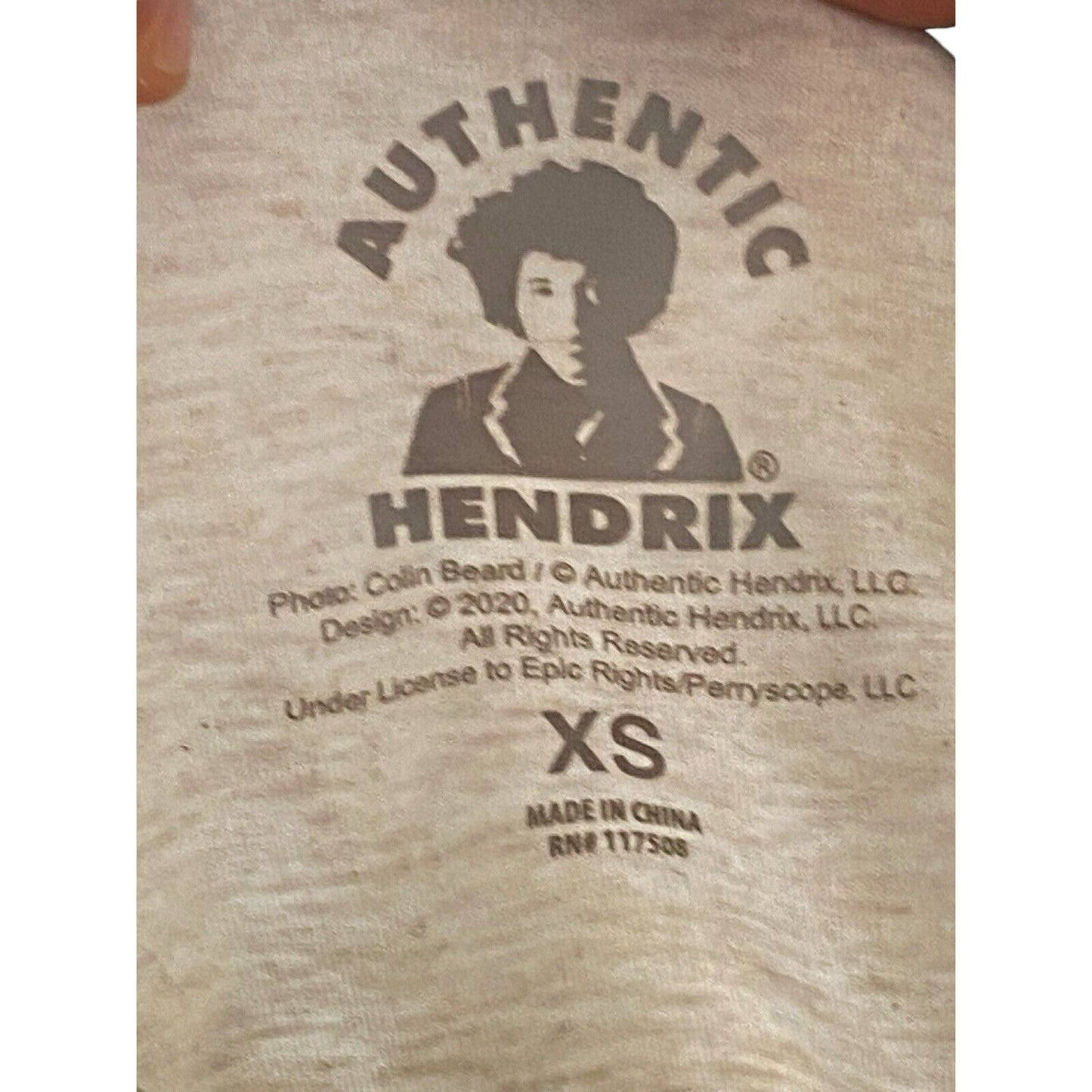 XS JIMI HENDRIX Studded Raglan Long Sleeve T-Shirt “Hear My Train A Comin”