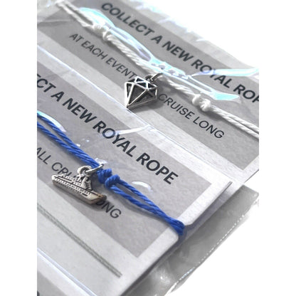 EFFY Royal Rope Bracelet Charm Royal Caribbean LOT Of 3 Cruise Ship Diamond