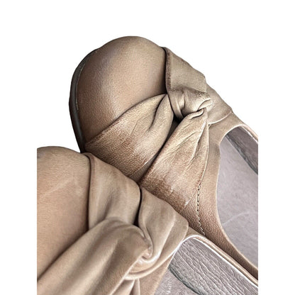 Size 7 N Abeo Terrie Women's Flat Shoes Leather Tan NWOB
