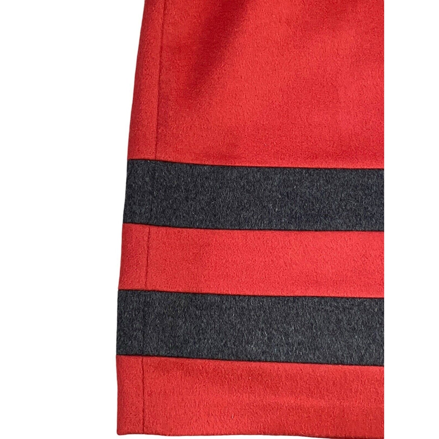 Size 12 J.‎ McLaughlin Skirt Gray Orange Stripe Cashmere Wool Blend Classic Line