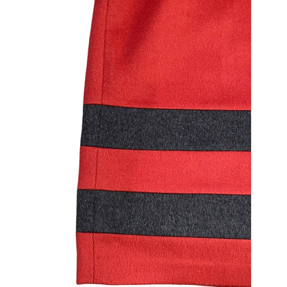 Size 12 J.‎ McLaughlin Skirt Gray Orange Stripe Cashmere Wool Blend Classic Line