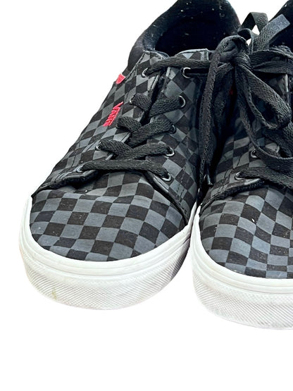 6 Youth Vans Black Gray Check Red Skate Shoes Sneakers