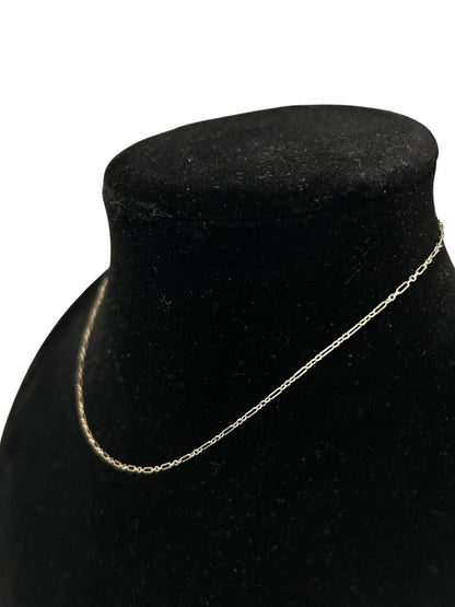 Delicate Goldtone Chain Necklace 15.5" Jewelry Long and Short Links Spring Clasp