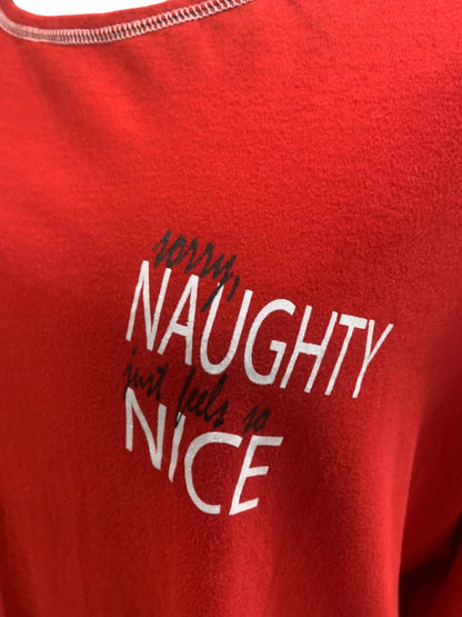 Size 18/20 Cacique Womens Sleep Shirt "Sorry Naughty Just Feels Nice"
