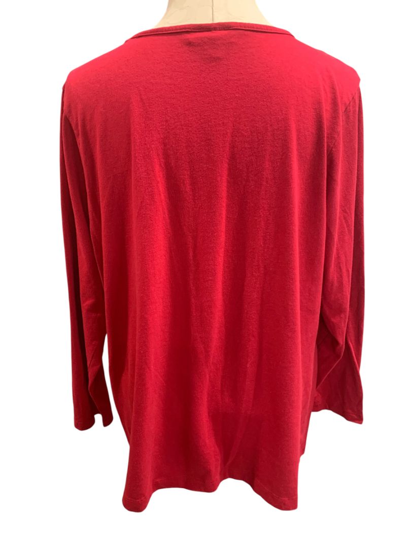 Size 2X Family PJs Womens Fleece Navidad Christmas Sleep Shirt Red