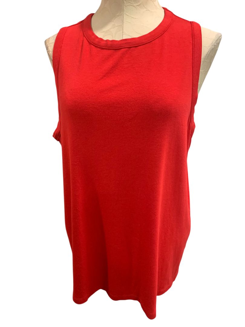 Size 3X Time and Tru Womens Plus Size Red Tank Top Sleeveless Tshirt