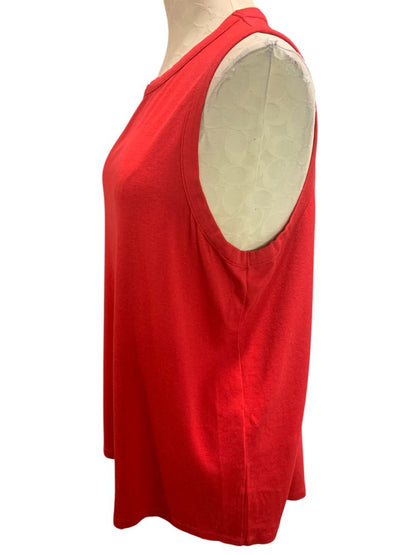 Size 3X Time and Tru Womens Plus Size Red Tank Top Sleeveless Tshirt