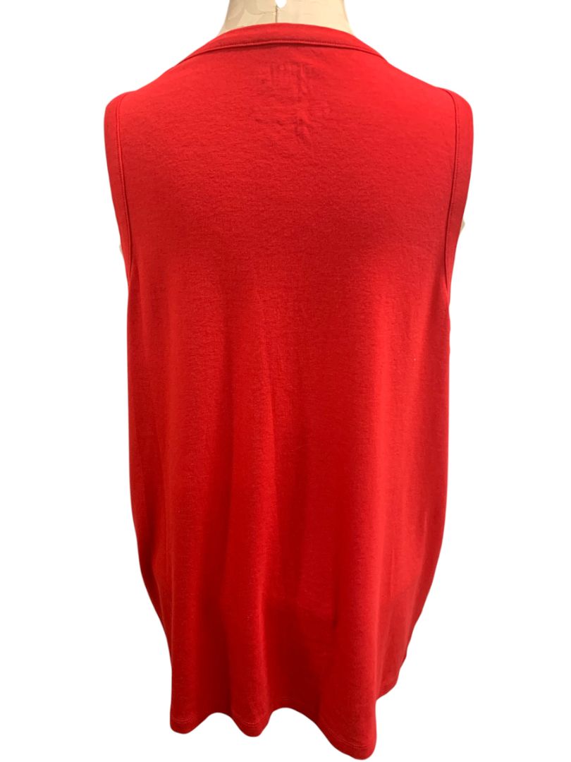 Size 3X Time and Tru Womens Plus Size Red Tank Top Sleeveless Tshirt