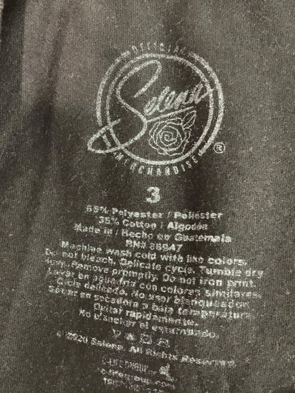 Size 3X Selena Merchandise Womens Black Tshirt Color Block Graphic