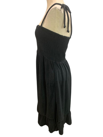 24W/26W Xhilaration Terrycloth Black Sundress Coverup Smocked Plus Size