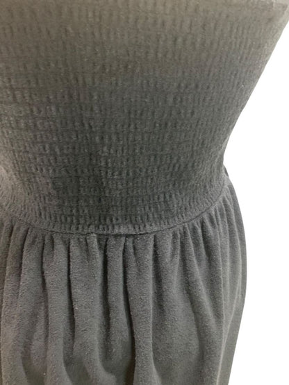 24W/26W Xhilaration Terrycloth Black Sundress Coverup Smocked Plus Size