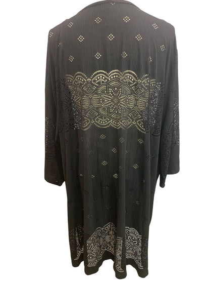 Size 3X Wearabouts Womens Black Pullover Swim Coverup Beach