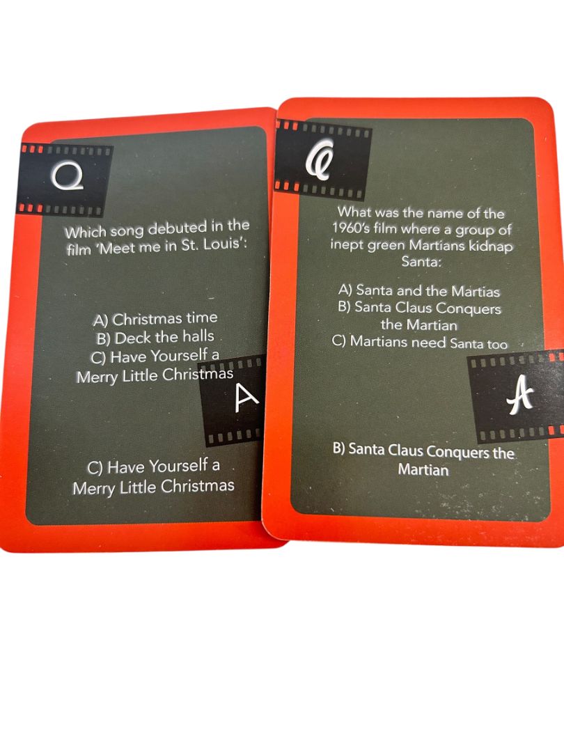 Christmas Trivia Movie TV Card Game 100 Quiz Questions Holiday Party