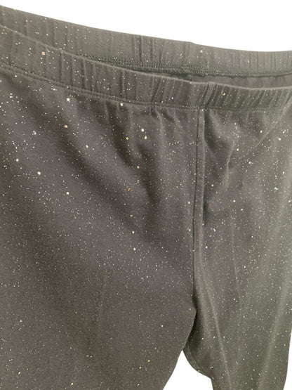 Size 3XL (22.5) Thereabouts Big Kids Black Sparkle Full Length Leggings