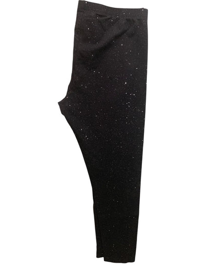 Size 3XL (22.5) Thereabouts Big Kids Black Sparkle Full Length Leggings
