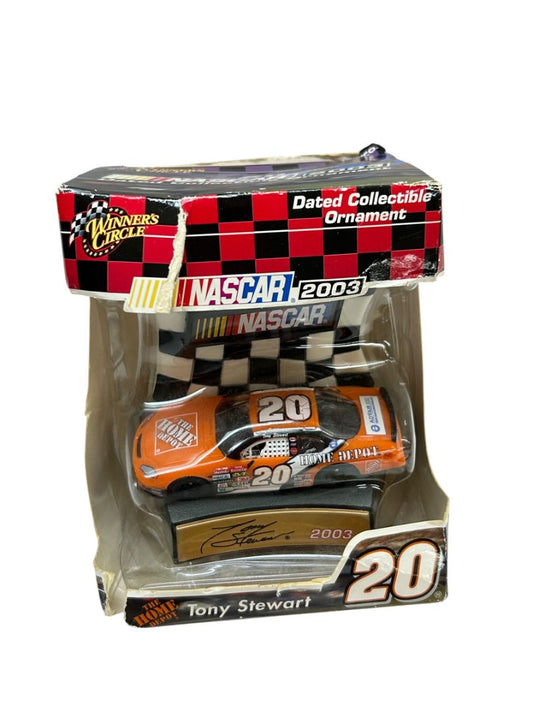 2003 Nascar Dated Collectible Ornament "20" Tony Stewart Home Depot