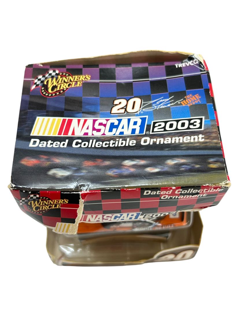 2003 Nascar Dated Collectible Ornament "20" Tony Stewart Home Depot