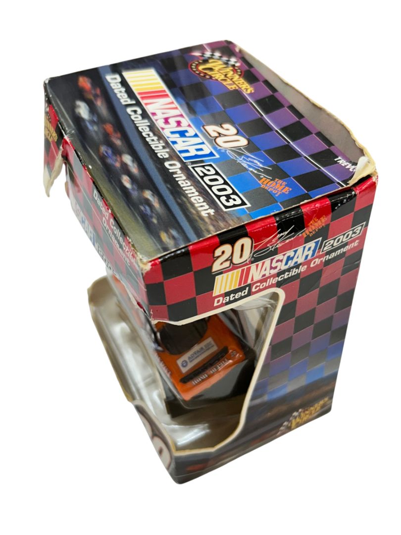 2003 Nascar Dated Collectible Ornament "20" Tony Stewart Home Depot