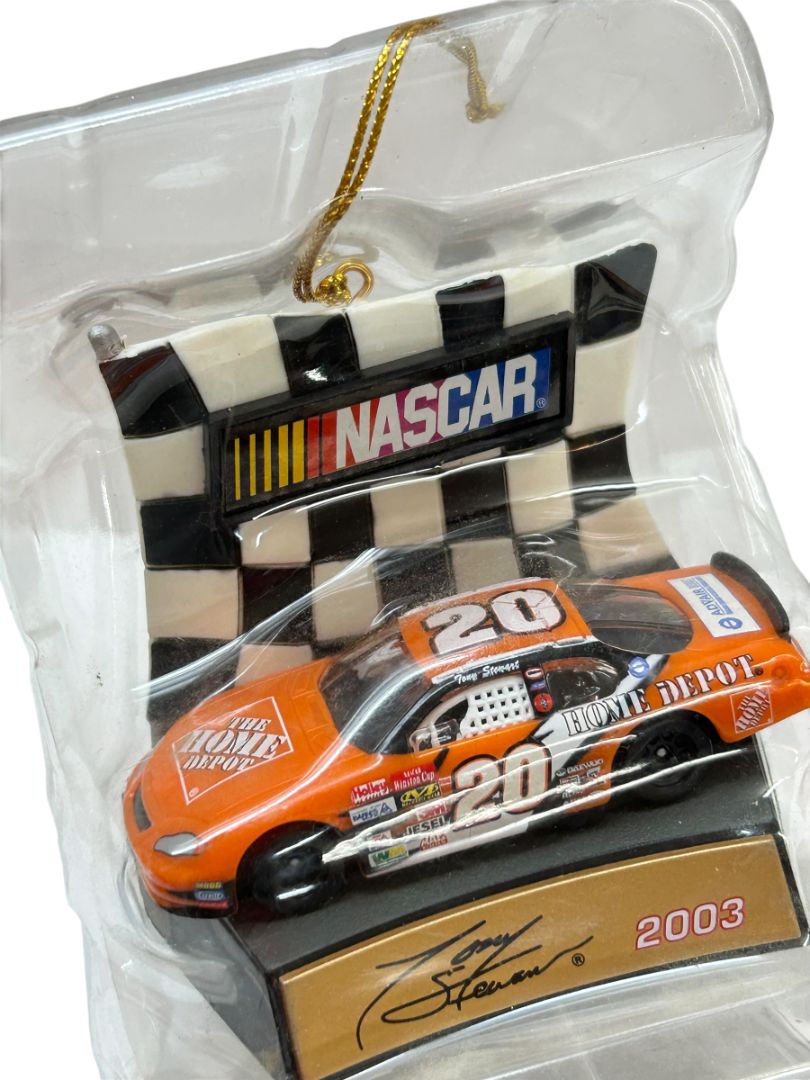 2003 Nascar Dated Collectible Ornament "20" Tony Stewart Home Depot