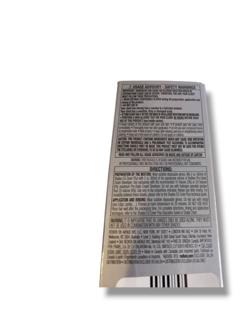 Redken New Shades EQ Cover  Plus 2.1 oz 6RR Red Brightening Conditioning Color Cream