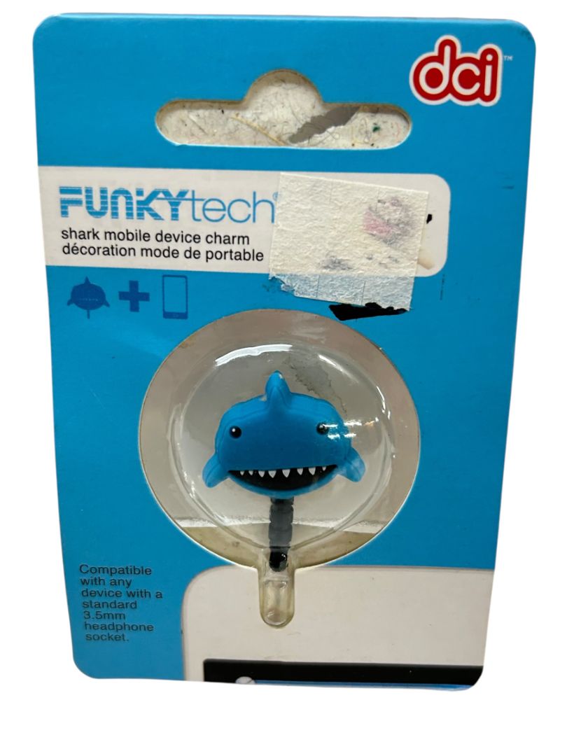 Funkytech Mobile Device Charms Lot of 3 New Shark Ladybug Cassette
