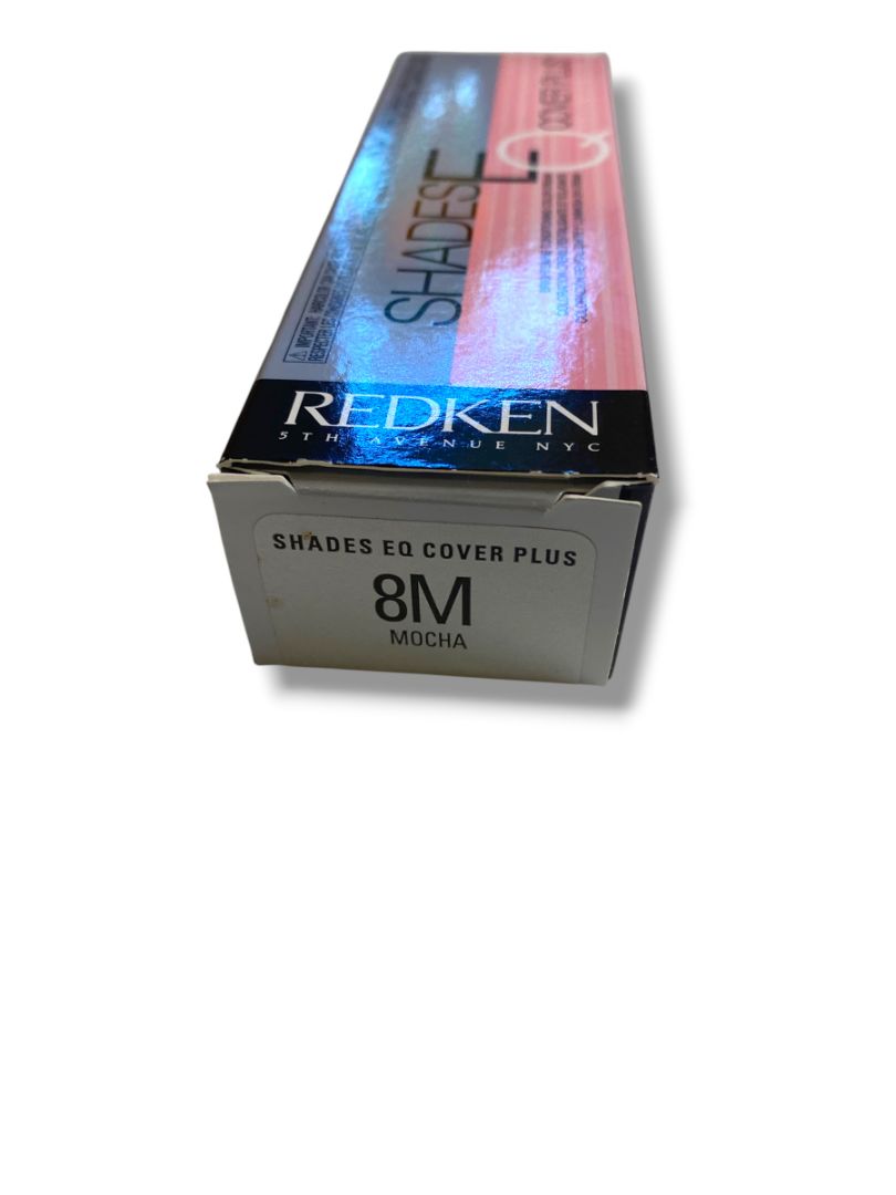 Redken New Shades EQ Cover  Plus 2.1 oz 8M Mocha Brightening Conditioning Color Cream